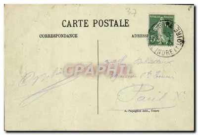 Tours (Indre-et-Loire) — Loara, most Bonaparte i ogólny widok, zachód — A. P. — Rewers