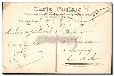Zamek w AMBOISE — Drzwi Katedry — ND. Phot. — Rewers