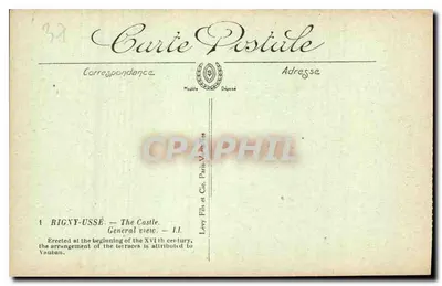 Rigny-Usse - O Castelo — Vista geral (Nord Est) — L.I. — Verso