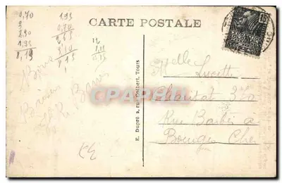 Tours (Loira) — Katedra św. Gatiana z dwiema wieżami — A.P. — Rewers