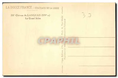Castello di Langeais — Il Salone Grande — Les Éditions d'Art Yvart — Verso