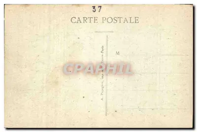 Tours (L.-et-J.) — Panorama Wieży Charlemagne, Bazyliki Świętego Martyna i zachodniej części miasta — A. Papeginn, drukarnia w Tours — Rewers