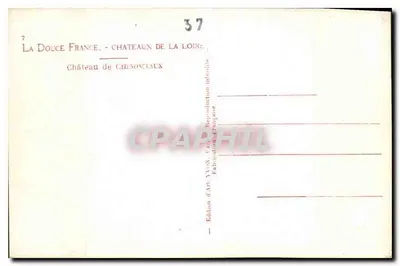 Zamek w Chesonciaux — Delikatna Francja - Zamki Loary — Wydawnictwo Art YVON — Rewers