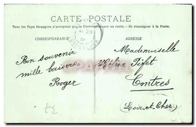 Zamek w Villandry i jego fosy — Otoczenie Tours — LL, nr 128 — Rewers