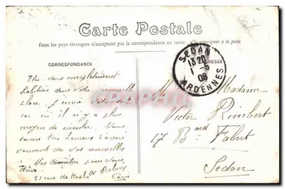 Ussé w Rigny (Loir-et-Cher) — Zamek — Ogólny widok — wydawca GB 1 — Rewers