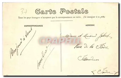 Tours — Widok z wyspy Aucard — Wydawca Grand Baudours — Rewers