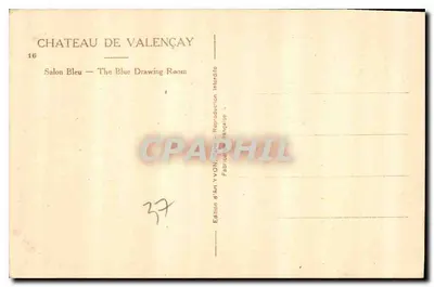 Zamek Valençay — Saloon Niebieski — Wydawnictwo Art YVON — Rewers