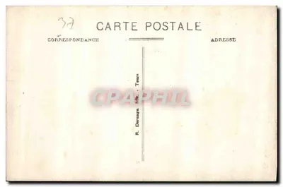 Ussé (Loir-et-Cher) — El Castillo (mon. Hist. XV° y XVI° s.) — La Plaza de Honor — R. D. — Reverso