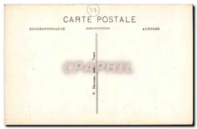 Ussé (Loir-et-Cher) — El Castillo (siglos XV y XVI) y el Puente sobre el Indre (lado Norte) — R. D. — Reverso