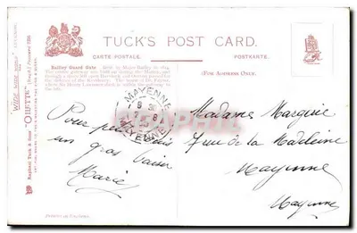 Portal Strażników Bailley w Lucknow — Tuck's Post Card, n°7236 — Rewers