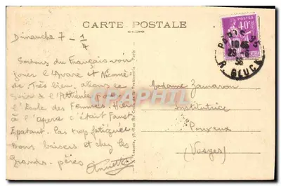 Paris — Ópera, grande escada — editor A. Leconte, n°4 — Verso
