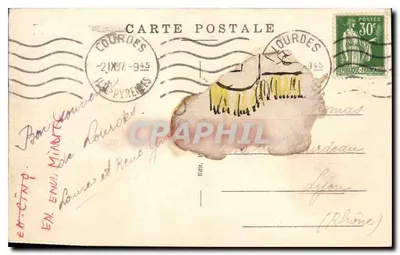 Lourdes — Bazylika, widok z boku — P.D. n°106 — Rewers