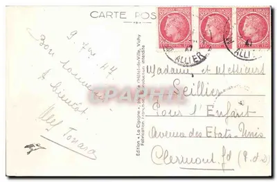 Neuilly-le-Réal — Zamek Ecluse — La Cigogne, nr 1547 — Rewers