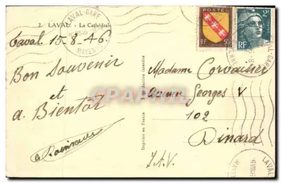 Katedra La Vallée — wydawca nieznany, numer serii nie widoczny — Rewers