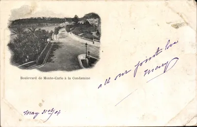 Boulevard de Monte-Carlo na Condamine — vista panorâmica — editor não identificado
