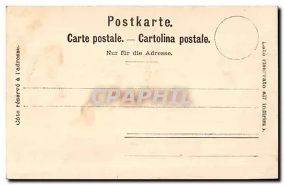 Chillon i Dent-du-Midi — widok jeziora z zamekiem — wydawca J.J. 3.A. — Rewers