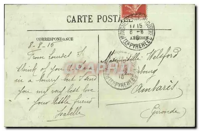 Lourdes — De Basiliek en het Calvarie van Bretón — LL, n°95 — Achterkant