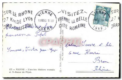 Viena - O antigo teatro romano e Nossa Senhora de Pipet — REAL-PHOTO - Cie des Arts Photomatoniques (15) — Verso