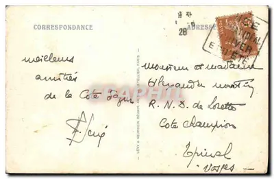 Cannes — Widok przez Piny — Lt. n°34 — Rewers