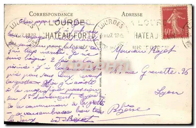 Lourdes — Krzyż Bretoński i Bazylika LL. — Rewers