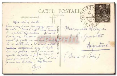 Chenonceaux — Dziecię Jezus i św. Jan Chrzciciel przez Rubensa — R.D. wydawca — Rewers