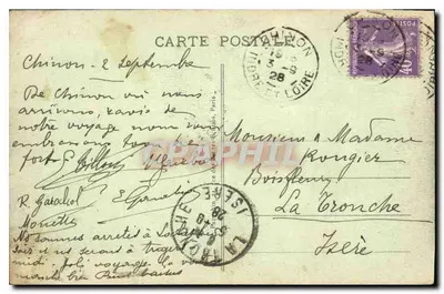 Chinon (Indre-et-Loire) — O Castelo do Meio (séculos XIII-XV) — A.P. — Verso