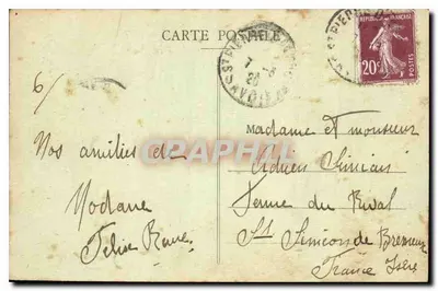Massif de Polset — Vista dos picos nevados — Fotografia L. Grimal, Chambéry, n° 1578 — Verso