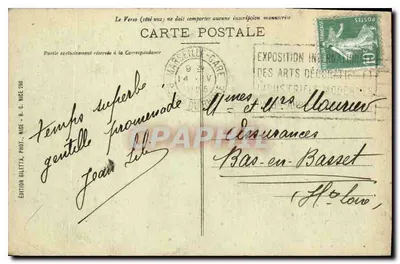 Nice - Escallier Lesage et Tour Bellande vue du Château — Édition Gileta, Phot. R.C. Nice 290 — Rewers