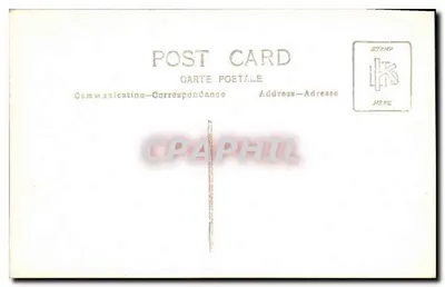 Ozdobna żelazna brama — tropikalny ogród — wydawca nieznany — Rewers