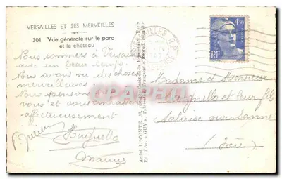 Versailles — Ogólny widok parku i zamek — Guy, nr 301 — Rewers