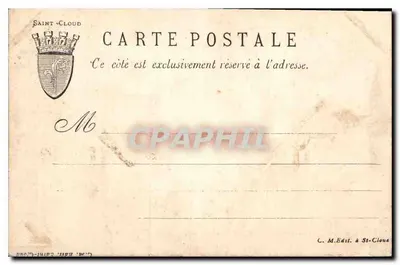 Park Saint-Cloud — Villeneuve l'Étang — C. M. Wyd. w Saint-Cloud nr 28 — Rewers