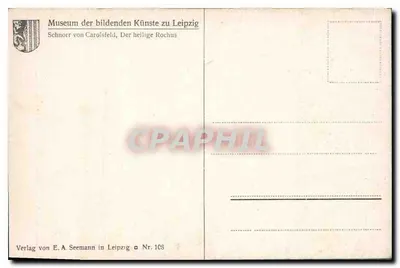 Schnorr von Carolsfeld — Le saint Roch — Éditeur E.A. Seemann, n° 108 — Verso