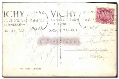O Casino de Vichy — Saison Mai-Oct. — CAA — Verso
