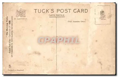Jonge vrouw in een voetenbad — Tuck's Post Card n°4668 — Achterkant