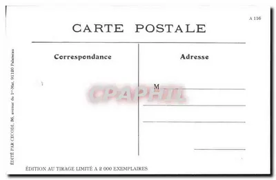 Escenas parisinas — Punta Saint-Honoré — Editor CECODI, n° A 116 — Reverso