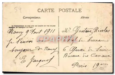 Nancy — Statua Króla Stanisława Polskiego autorstwa Jacquota (1831) — La Lorraine Illustrée, nr 4 — Rewers