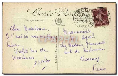 Fontainebleau — Il Castello, Il Pavillon e l'Étang — LL — Verso
