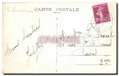 Marigny-en-Mer — O mar quebrando nas rochas — Le Chaos (lado Leste) — A. D. 34 — Verso