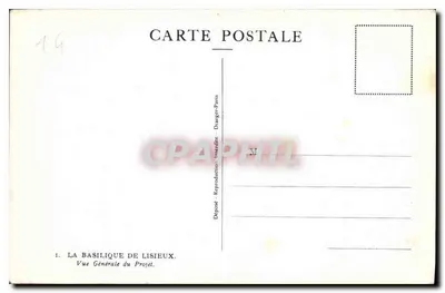 Bazylika w Lisieux — Ogólny Widok Projektu — Dräeger-Paris — Rewers