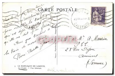 De Basiliek van Lisieux — De Krypte — Algemene Uitzicht — Uitgever: Dragez-Paris — Achterkant