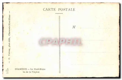 Mont-Blanc — widok z Flégère — G. Tairras, Chamonix — Rewers