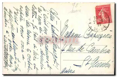 Modane z lasu Sappey — Stara pocztówka n°3279 — wydawca nie widoczny — Rewers