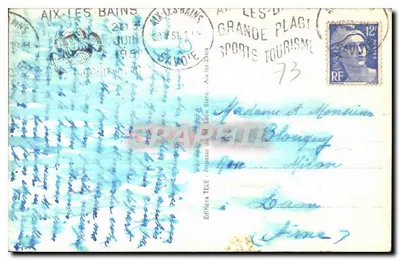 Bourget du Lac — Plaża na tle Nivolat — Tèle — Rewers