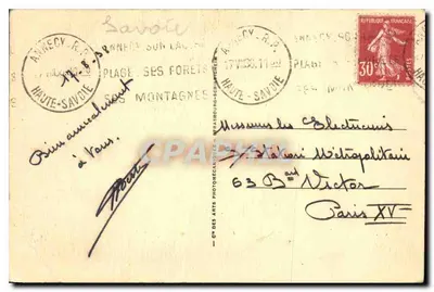 Okr. Annecy. Talloires — Widok Jaskini Ptaków — CEP, nr 345 — Rewers