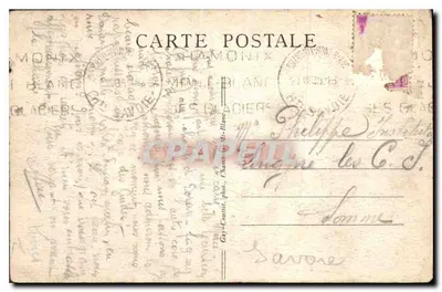 Piramidi al ghiacciaio dei Bossons e aiguille du Midi — Chamonix-Mont-Blanc — Gay-Cartel, fot. n°278 — Verso