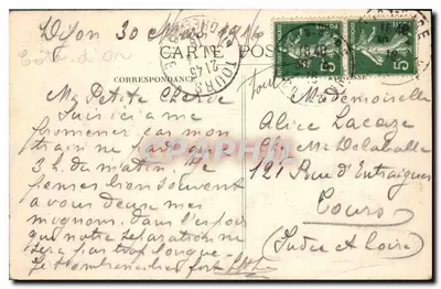 Dijon — Praça Darcy — editor não identificado, n° de série 57 — Verso