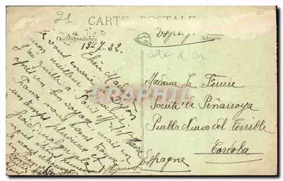 Dijon - Plac Darcy — widok z basenu i łuku — wydawca 'Dijon' nr 4 — Rewers