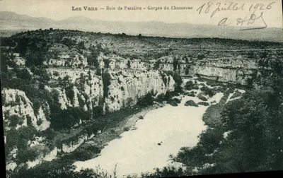 Les Vans — Bosque de Patolive — Gorges do Chassezac — Editor H. BASTIAN, Moulouper