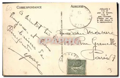 Pierrefonds — Zamek, fasada i wejście — LL — Rewers