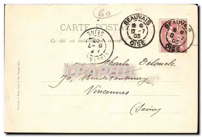 Beauvais — Biskupstwo & Ogólny Widok z Katedry — Rewers